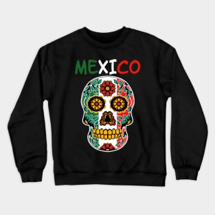 Sugar skull mexico flag Cinco de mayo Crewneck Sweatshirt